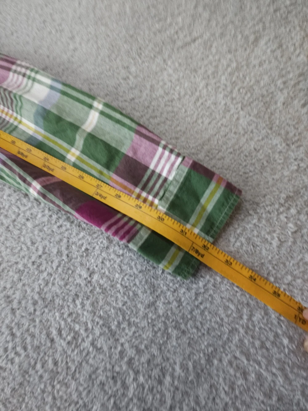 J. Crew INDIAN MADRAS Green and Purple Plaid Men's Button-Down Shirt
